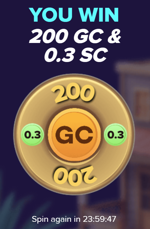 The Boss daily Boss Spin — GC and SC daily reward